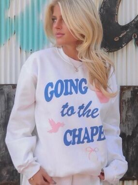 Going to the Chapel White Sweatshirt